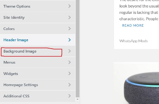 setting background image in WordPress theme option