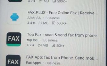 search fax app in Play Store