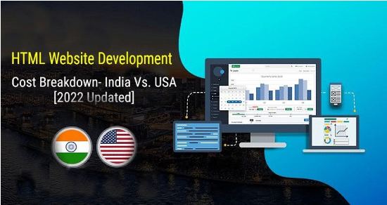 Cost comparison to develop an HTML website- India & USA